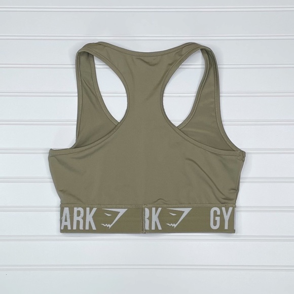Gymshark Racerback Sports Bra Women’s Size Olive Green - Picture 2 of 3